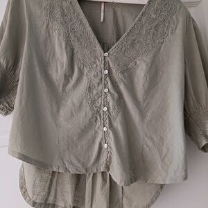 Free People embroidered Top